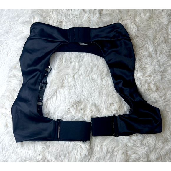 Honey Birdette MAX🖤 Black Leather Buckle Waspie Holster Garter XS - Picture 3 of 5